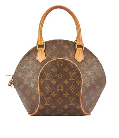 Ellipse PM Bag, &pound;795, Handbags, Brown, Coated Canvas, Front view
